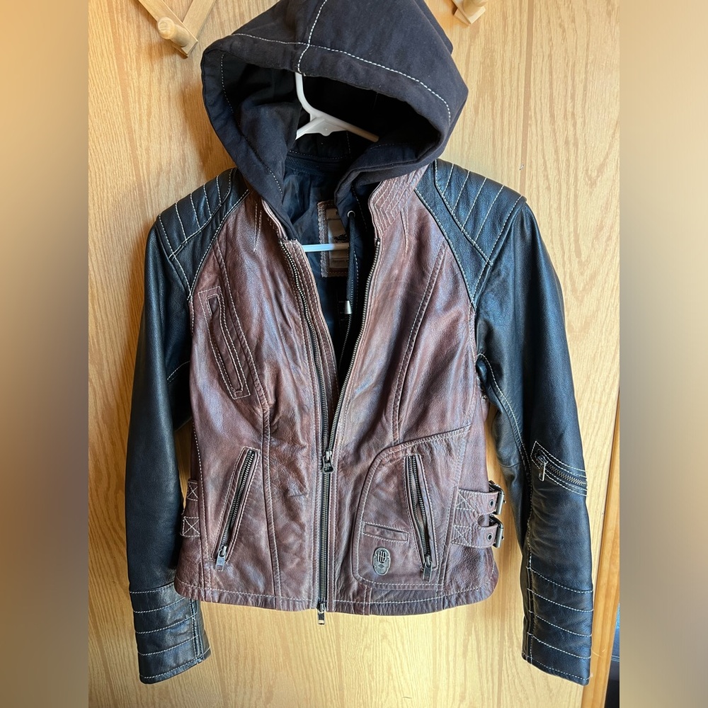 Women's Small Harley Davidson Vintage Style Flight Jacket